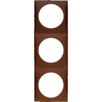 Příslušenství ke karavanu Trojrámeček na vypínače a zásuvky Berker Integro barva hnědá