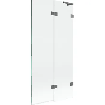 Vanová zástěna Mexen Lunar L 2dílná pravá vanová zástěna 90 x 150 cm, průhledná, stříbrná - 897L-090-100-95-00-P