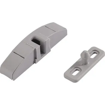 Příslušenství ke karavanu Plastový úchyt FAWO s protikusem pro zavírání skříní barva šedá