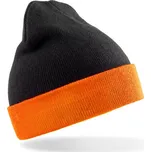 Result Headwear Pletená čepice "Black Compass" - onesize black/orange