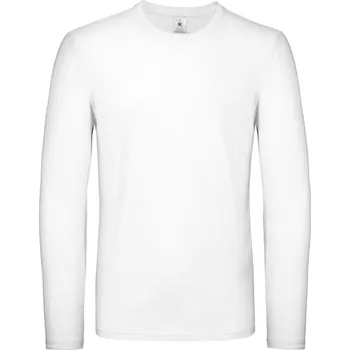 Pánské tričko B&C Collection Tričko s dlouhým rukávem - XXL white