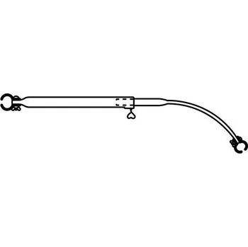 Příslušenství ke karavanu Střešní stanová rozpěrná tyč s ohybem, oboustranné svorky varianta Průměr 25 mm, délka 205 - 255 cm, hliníková