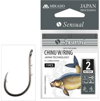 Rybářský háček 10ks Háček Mikado Sensual Chinu Ring S Protihroty Velikost 10