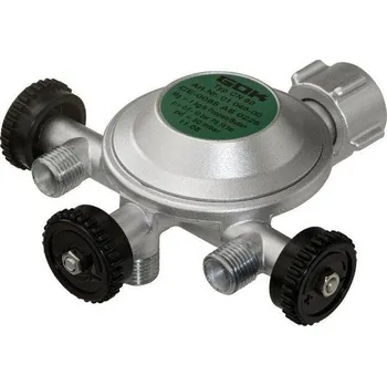 Příslušenství ke karavanu Tlakový regulátor GOK EN61 50 mbar se 2 nebo 3 vývody varianta 50 mbar, 3x vývod