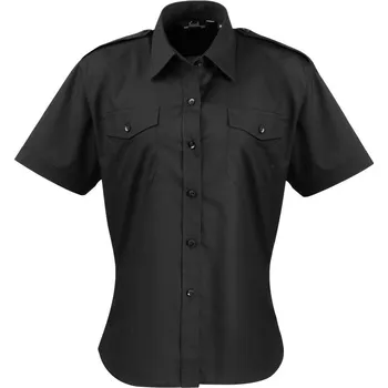 Dámská košile Premier Pilotní halenka s krátkým rukávem - 20_3XL black