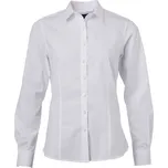 James & Nicholson Popelínová halenka s dlouhým rukávem - S white