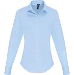 Premier Popelínová elastická halenka s dlouhým rukávem - XXL pale blue