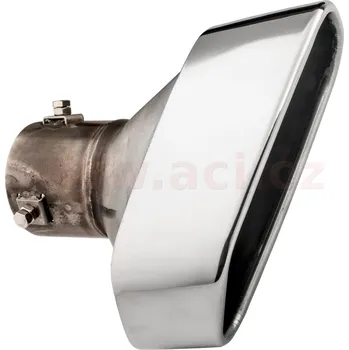 koncovka výfuku nerezová lichoběžníková, vnější průměr 175x90mm, délka 197mm, vnitřní průměr 45-62mm ASSO