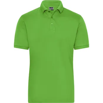 James & Nicholson Pánské pracovní elast. polo z bio bavlny - Solid - 4XL lime green