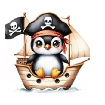 Nažehlovací obrázek - roztomilý tučňák XI (10,0 x 9,7 cm)