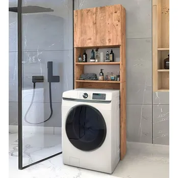 Koupelnový nábytek Slevadoma Skříňka nad pračku LAUREN barva borovice