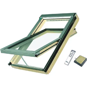 Okno Střešní okno dřevěné kyvné elektro FAKRO FTP-V U3 Z-Wave 114x118 10 V40P e35403