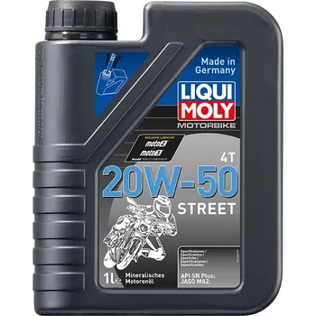 Motorový olej LIQUI MOLY Motorbike 4T 20W50 Street, minerální motorový olej 1 l