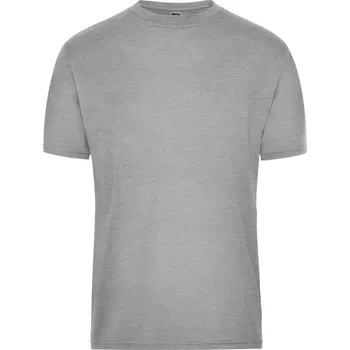 Pánské tričko James & Nicholson Pánské pracovní tričko z bio bavlny - Solid - 5XL grey heather