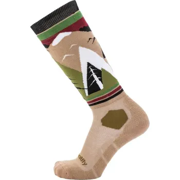 Pánské ponožky SNB a SKI ponožky Meatfly Leeway SNB Socks 25/26 Safari Mountains S/M (37-41)
