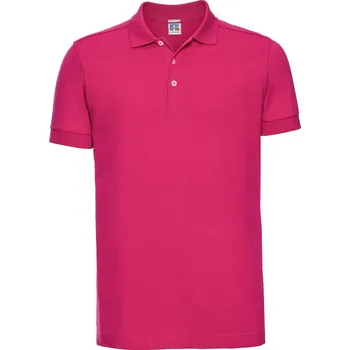Russell Pánské elastické piqué polo - S fuchsia