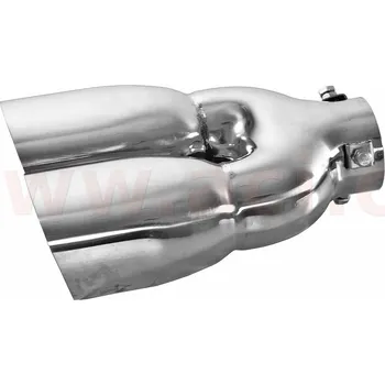 koncovka výfuku nerezová, obdelníkový tvar, vnitřní průměr 42-58 mm, koncovka 2x70x80 mm, délka 240 mm FENNO