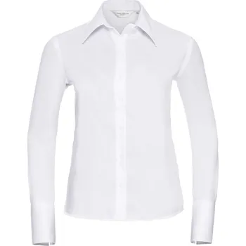 Dámská halenka Russell Collection Nežehlivá halenka s dlouhým rukávem - XXL white