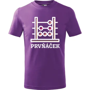 DOBRÝ TRIKO Dětské tričko Prvňáček počítadlo Velikost: 122/6 let, Barva: Fialová