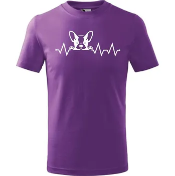 DOBRÝ TRIKO Dětské tričko Tep buldoček Velikost: 122/6 let, Barva: Fialová