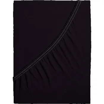 Prostěradlo B.E.S. PETROVICE Prostěradlo Jersey česaná bavlna MAKO 160 × 200 cm, černé