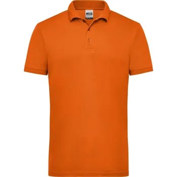 James & Nicholson Pánské pracovní piqué polo - 6XL orange