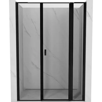 Sprchové dveře Sprchové dveře Mexen Mist L s pravými panty 135 cm, černý rám, černé - 8A4L-135-001-70-70-P