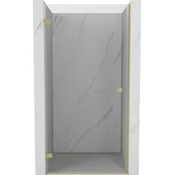 Sprchové dveře Mexen Lunar-B s levými panty 60 cm, průhledné, kartáčované zlato - 832-060-000-55-00-L