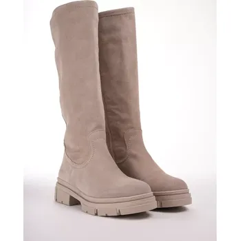 Dámské kozačky Tamaris- kozačky, taupe, semiš