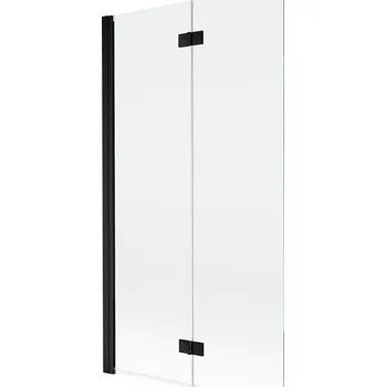 Vanová zástěna Mexen Mist vanová zástěna 2-křídlá levá 100 x 150 cm, průhledná, černá - 8A9-100-002-70-00-L