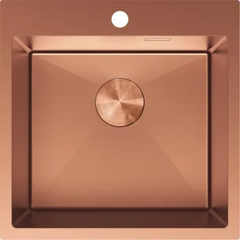 Nerezový dřez Jednodřezový ocelový dřez Mexen Solix 500 x 500 mm, měď - 6407501000-65