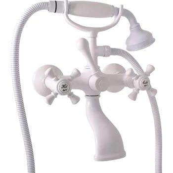 Vodovodní baterie MORAVA RETRO - Vanový set s baterií, Bílá - lesklá MK359.5/2B, RAV Slezák