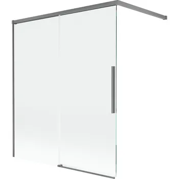 Vanová zástěna Mexen Rox 2-křídlá posuvná vanová zástěna 120 x 150 cm, průhledná, stříbrná - 8C9-120-003-95-00