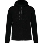 Kariban Dámská melanžová pletená fleecová bunda s kapucí - L dark grey melange