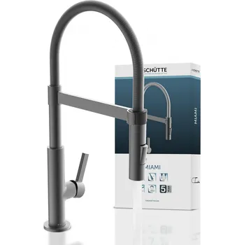 Sprchový set Spirálová dřezová baterie MIAMI, matný grafit | 79142