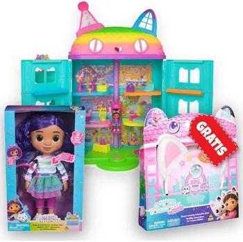 Domeček pro panenku Gábinin kouzelný domek Gábinin kouzelný domek velký dům oslava + interaktivní panenka + ouška ZDARMA