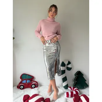 Dámské šaty Mishel Sukně s flitry stříbrná Velikost: UNI