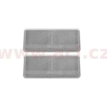 Autodíl univerzální odrazka obdélník, samolepící, bílá (90x40 mm) 2 ks