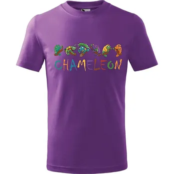 Chlapecké oblečení DOBRÝ TRIKO Dětské tričko Chameleon Velikost: 122/6 let, Barva: Fialová