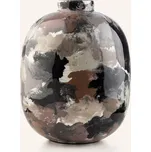 Broste Copenhagen Váza Thyra, černá / šedá / růžová