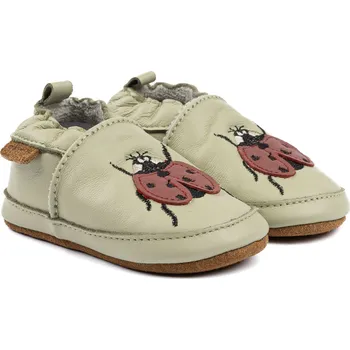 Capáčky MIKK-LINE Dětské kožené capáčky – barefoot, protiskluzové 0-6 měsíců Zelená