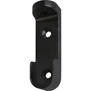 Nábytkové kování Držák šatní tyče Oval 6 pro šatní tyč 30 × 15 mm, zinek, černý lak