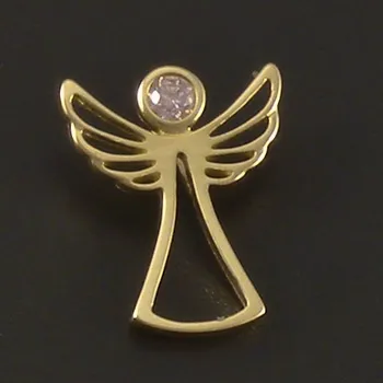 Přívěsek Goldpoint Zlatý přívěsek anděl s růžovým zirkonem Váha: 0.65 g