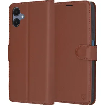 Pouzdro na mobilní telefon Pouzdro Techsuit Leather Folio pro Samsung Galaxy A06 hnědé