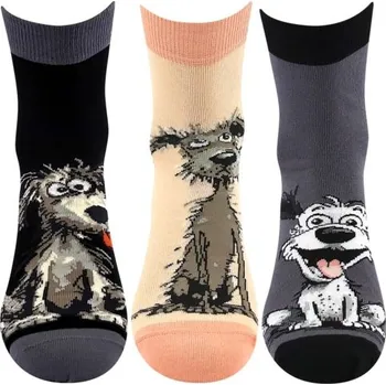 Dámské ponožky Boma® Ponožky dámské letní ALÍK 01 s pejsky Barva: mix A, Velikost: 39-42 (26-28)