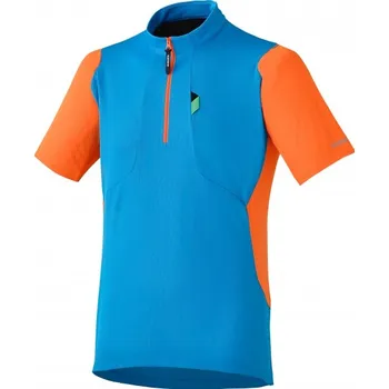 Cyklistické oblečení dres krátký pánský Shimano Touring Jersey modrý Varianta: L