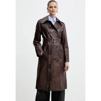 Dámský kabát Kožený kabát MAX&Co. 2526476013200 hnědá 88X, vel. 38