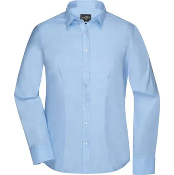 Dámská košile James & Nicholson (Daiber) Dámská košile s dlouhým rukávem JN681 - Světle modrá | S