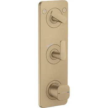 Vodovodní baterie Axor Citterio C - Podomítkový termostatický modul pro 2 spotřebiče, kartáčovaný bronz 49700140