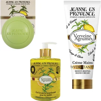 Kosmetická sada JEANNE EN PROVENCE Vánoční balíček péče o ruce s vůní verbeny
